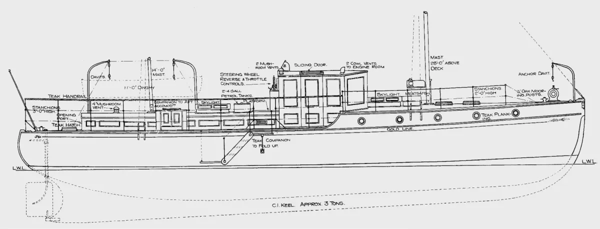 Plan de profil Brown Owl 1929